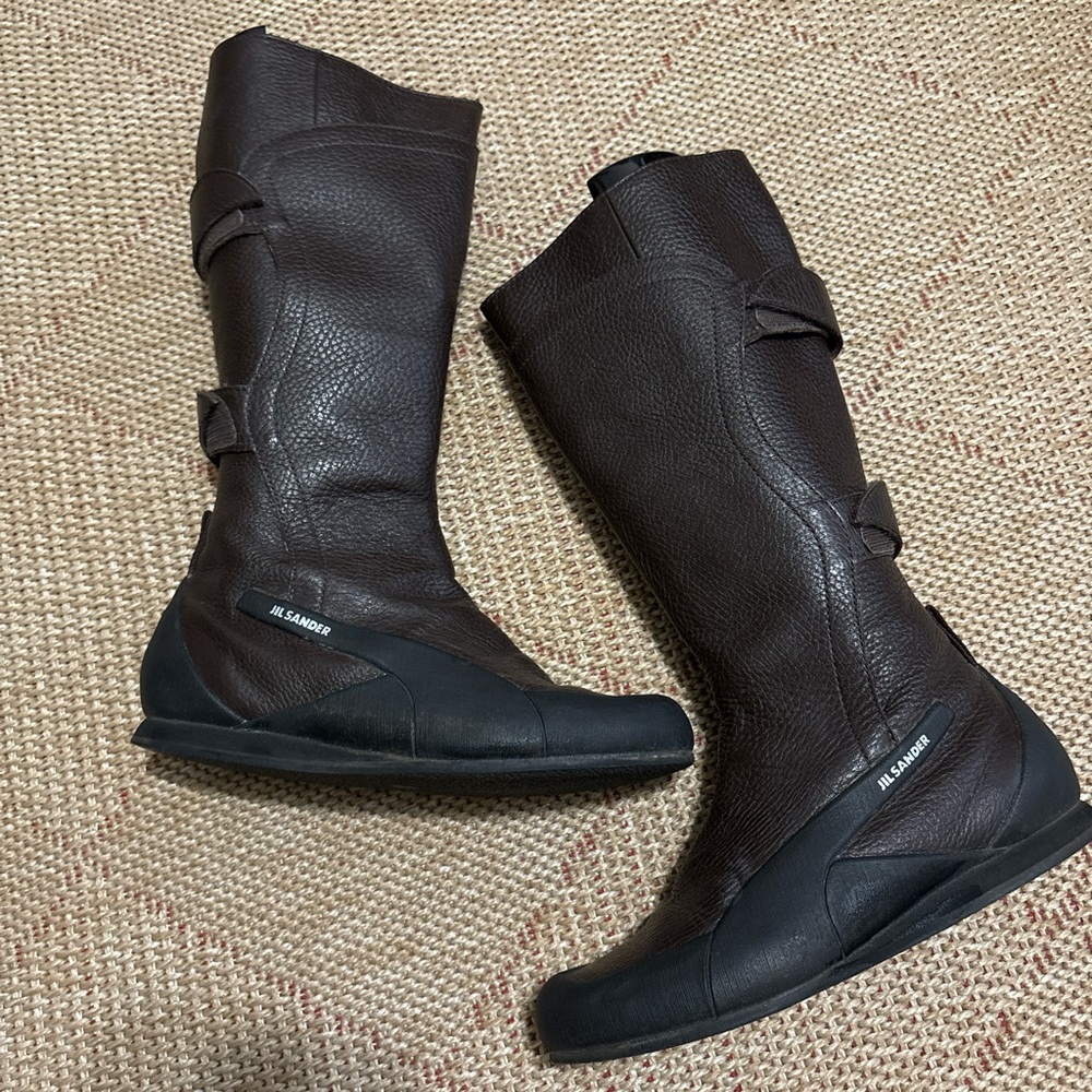 Jil Sander x Puma brown leather boots